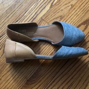 Tom's leather jutti D'orsay flats